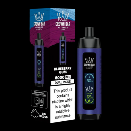 Al-Fakher Crown Bar 8000 Pro Dual Mode Rechargeable BG