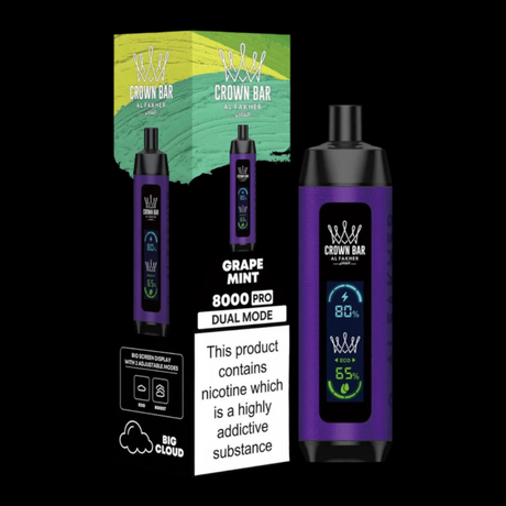 Al-Fakher Crown Bar 8000 Pro Dual Mode Rechargeable GM