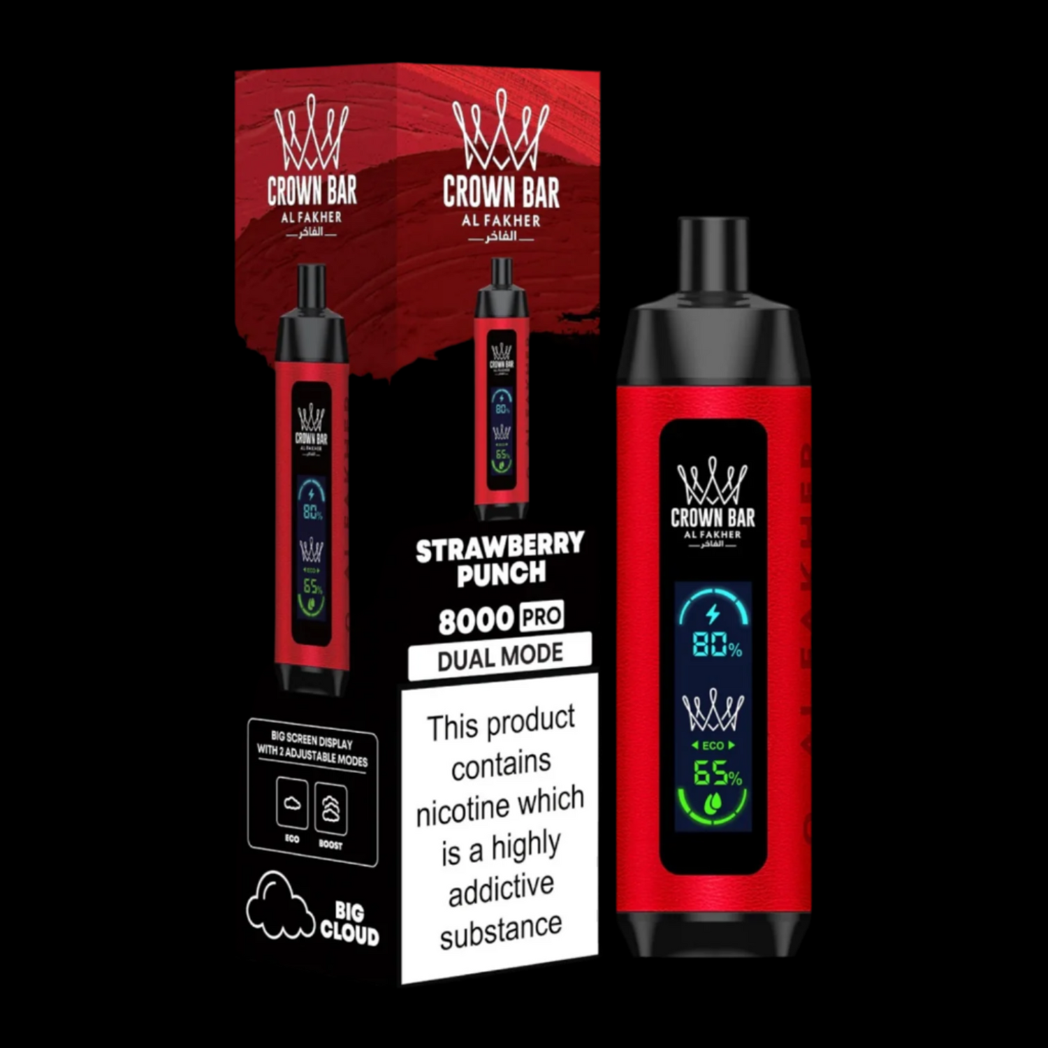 Al-Fakher Crown Bar 8000 Pro Dual Mode Rechargeable SP