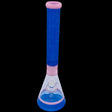 BIG MOM 18'' BLUE AND PINK FROSTED STAR BEAKER BONG 14MM