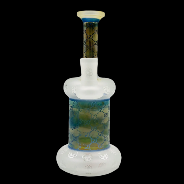 BIG MOM 8" THIN STRAIGHT TUBE AND GG DESIGNS  AND 14MM BANGER