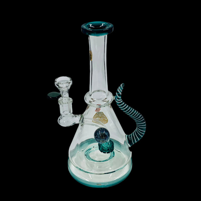 BOUGIE 10'' GREEN FLOATING BEAKER BONG SIZE 14MM