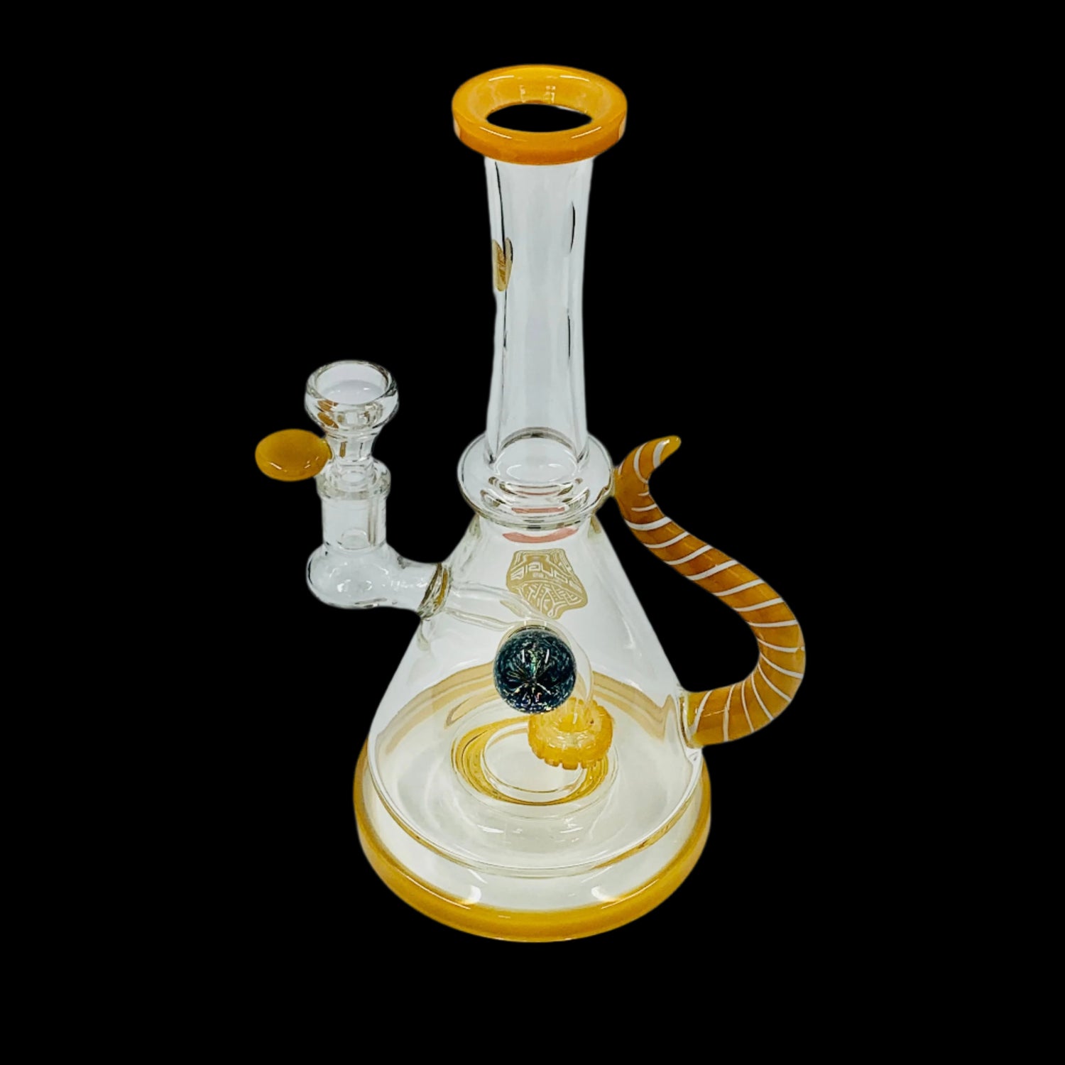 BOUGIE 10'' YELLOW FLOATING BEAKER BONG SIZE 14MM