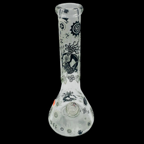 EGYPTIAN HIEROGLYPHS 14'' GLOW IN THE DARK BEAKER 19MM TO 14MM