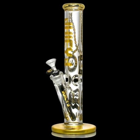 JUICY J GLASS 14" STRIGHT TUBE 24K GOLD LEAF WRAP