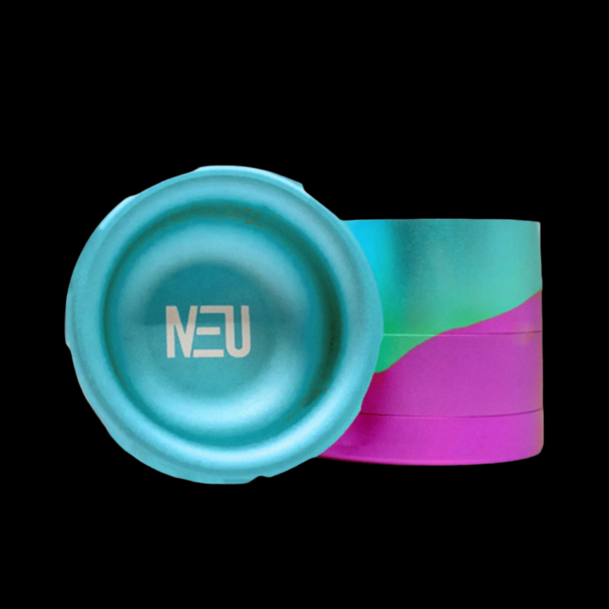 Neu Dry Herb Aluminum Grinder With Ashtray & Storage Top - 63 mm - 4 Parts BP