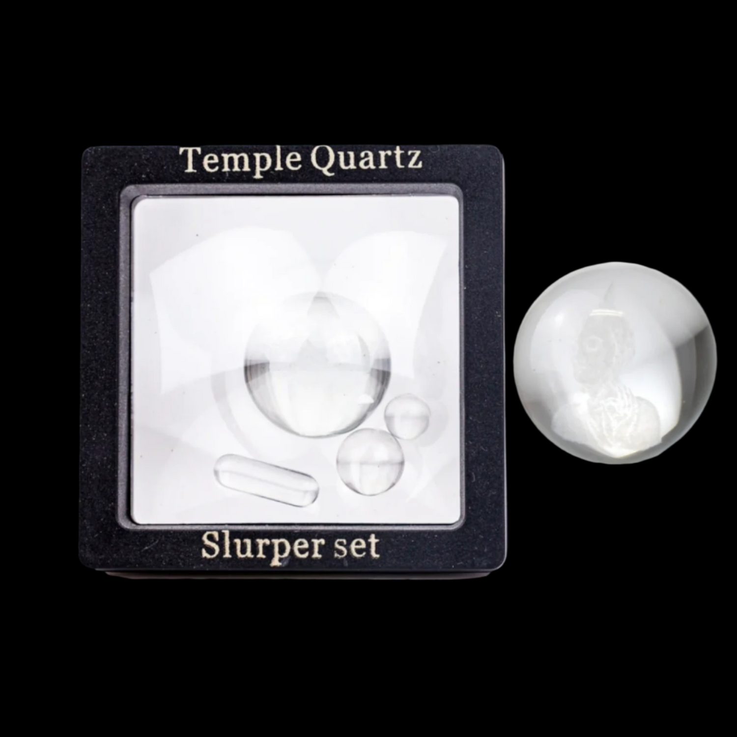 Temple Quartz Sandblasted Marble 4 Piece Pillar Set