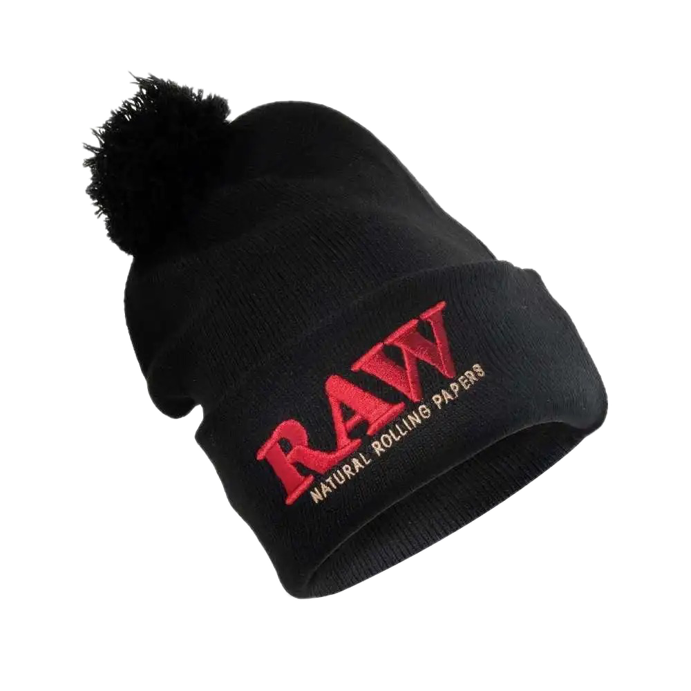Elevate Your Style with the Raw X Pompom Hat Black