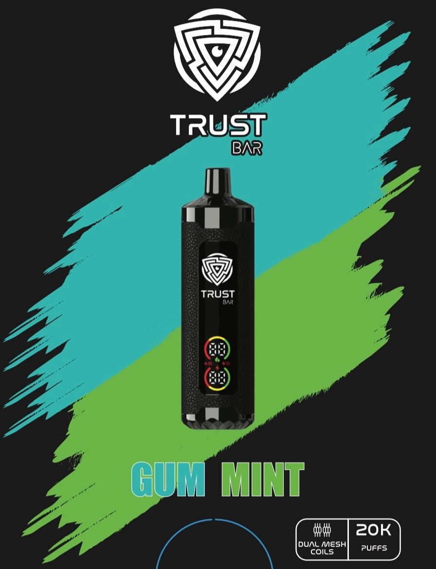 TRUST BAR DISPOSABLE 20k PUFFS 22ML 5MG Dual Mode Rechargeable