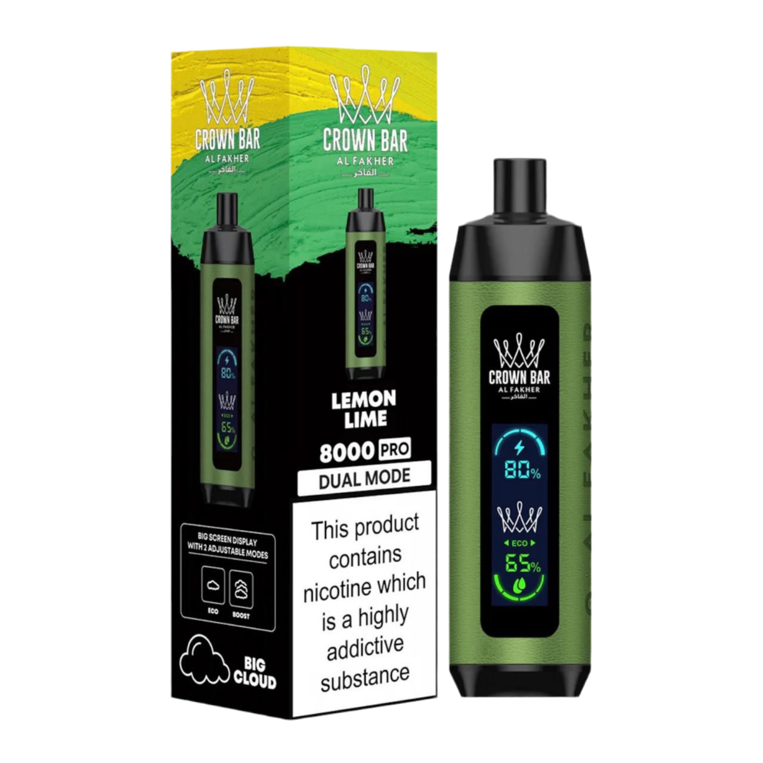 Al Fakher Crown Bar 8000 Pro Dual Mode Rechargeable Disposable Vape