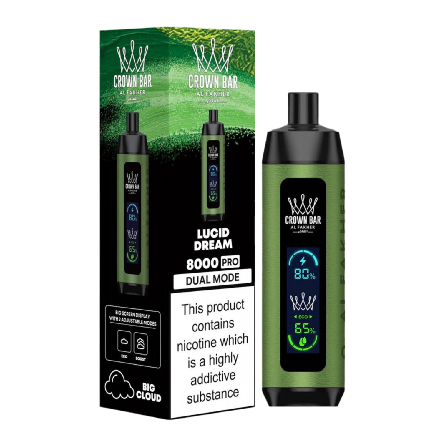 Al Fakher Crown Bar 8000 Pro Dual Mode Rechargeable Disposable Vape