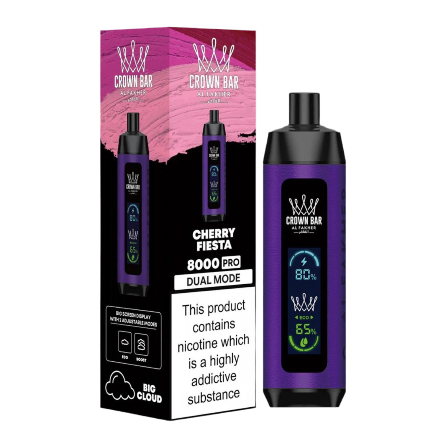 Al Fakher Crown Bar 8000 Pro Dual Mode Rechargeable Disposable Vape