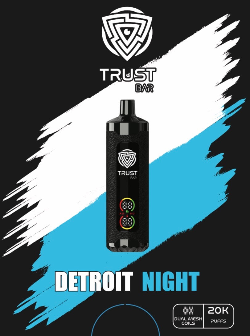 TRUST BAR DISPOSABLE 20k PUFFS 22ML 5MG Dual Mode Rechargeable