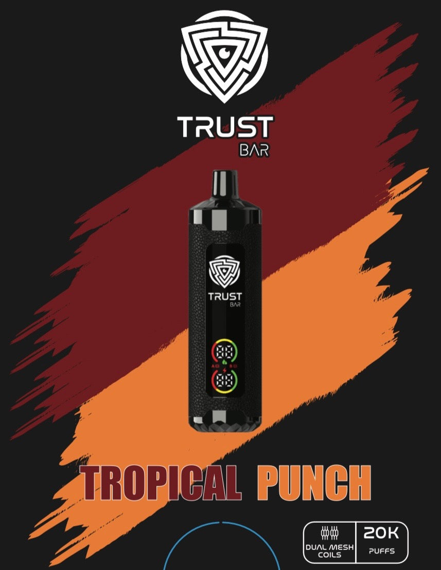TRUST BAR DISPOSABLE 20k PUFFS 22ML 5MG Dual Mode Rechargeable