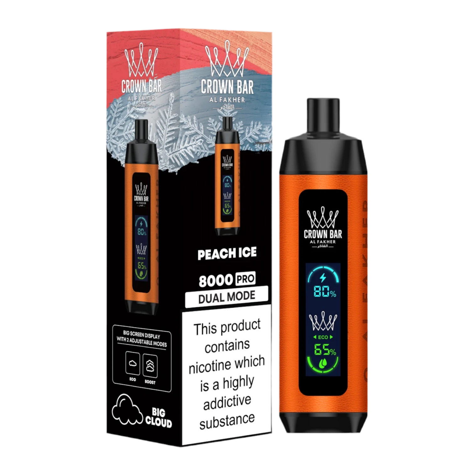 Al Fakher Crown Bar 8000 Pro Dual Mode Rechargeable Disposable Vape