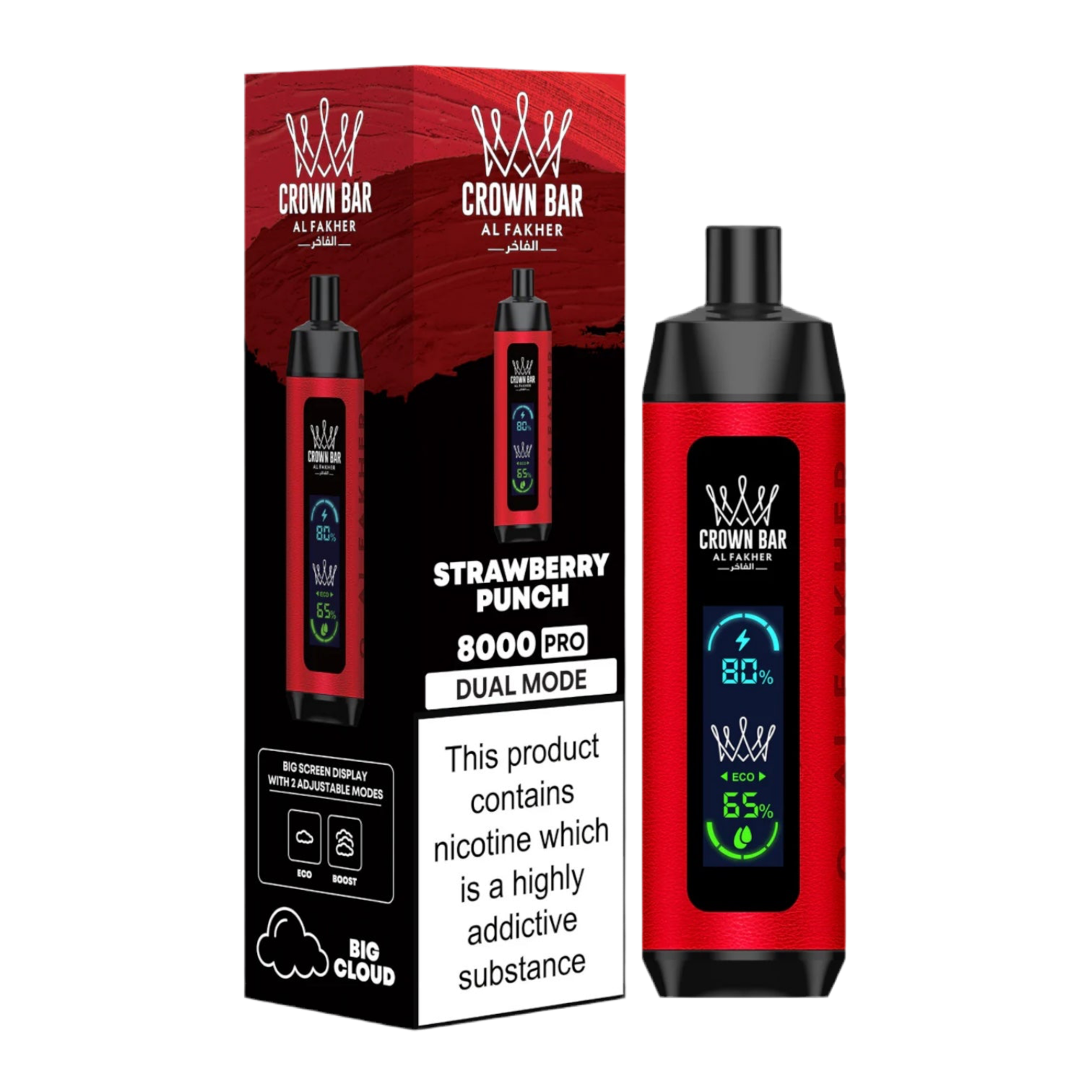 Al Fakher Crown Bar 8000 Pro Dual Mode Rechargeable Disposable Vape