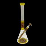 AUGY GLASS 15" YELLOW/WARM WIG-WAG STACKED BEAKER