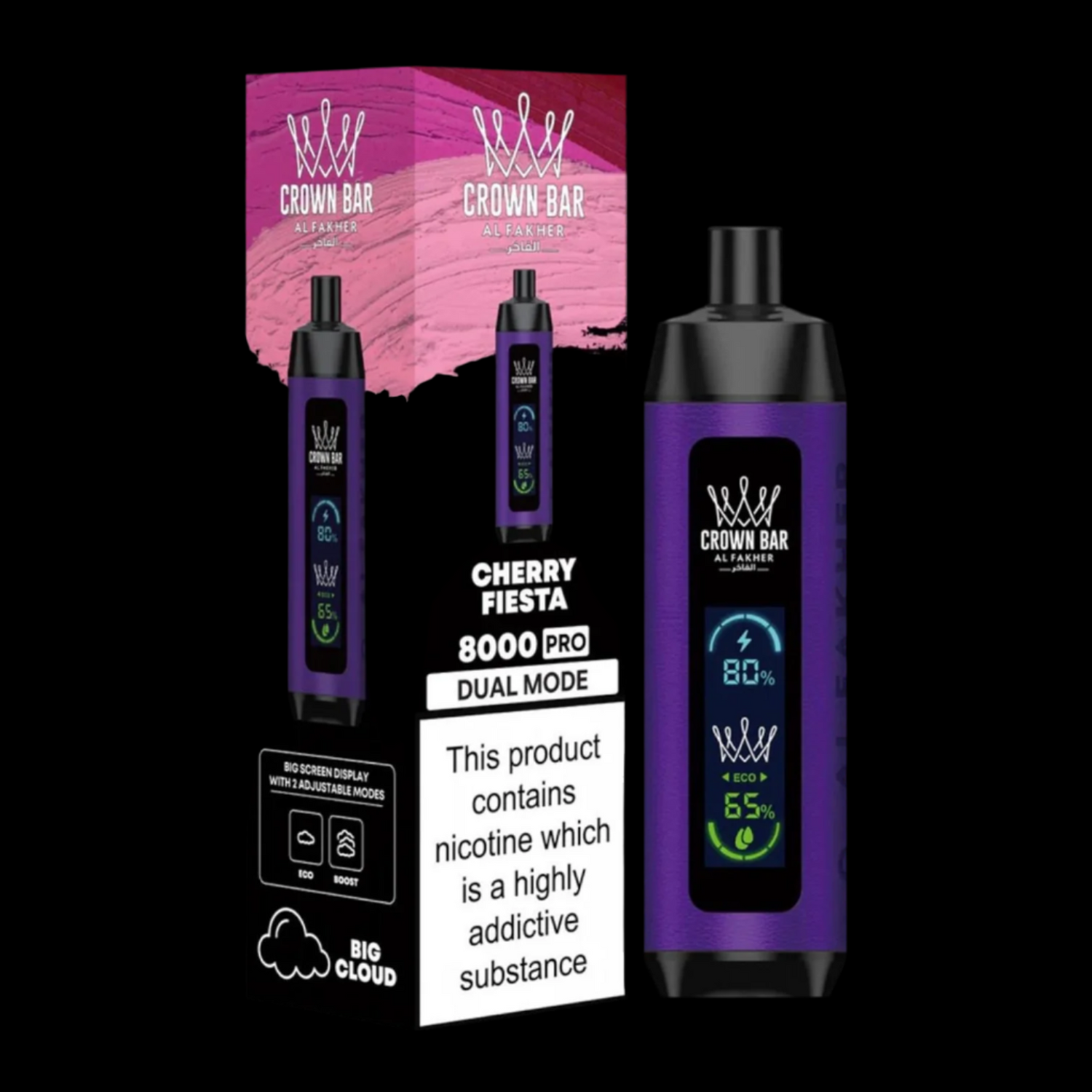 Al-Fakher Crown Bar 8000 Pro Dual Mode Rechargeable CF