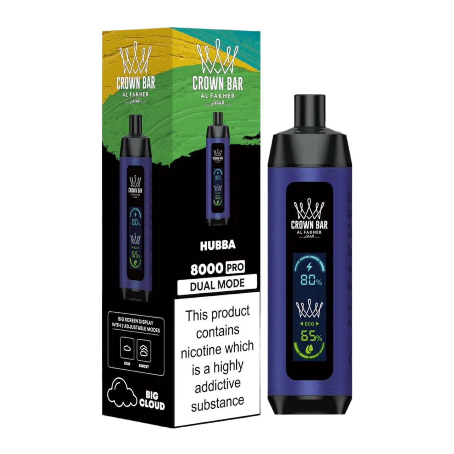 Al Fakher Crown Bar 8000 Pro Dual Mode Rechargeable Disposable Vape