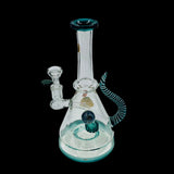 BOUGIE 10'' GREEN FLOATING BEAKER BONG SIZE 14MM