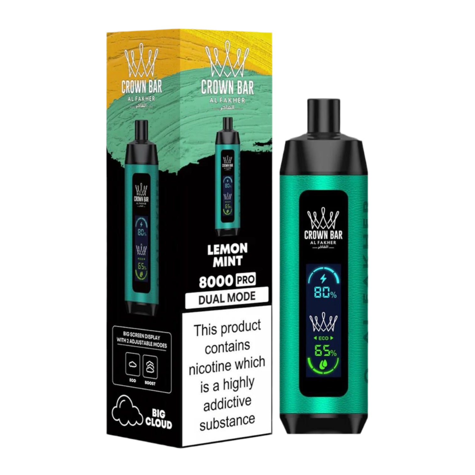 Al Fakher Crown Bar 8000 Pro Dual Mode Rechargeable Disposable Vape