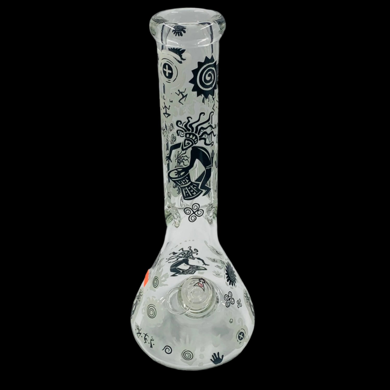 EGYPTIAN HIEROGLYPHS 14'' GLOW IN THE DARK BEAKER 19MM TO 14MM