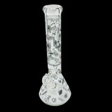 EGYPTIAN HIEROGLYPHS 14'' GLOW IN THE DRAK BEAKER BONG 19MM TO 14MM