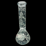 EGYPTIAN HIEROGLYPHS 14'' GLOW IN THE DRAK BEAKER BONG 19MM TO 14MM