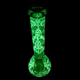 EGYPTIAN HIEROGLYPHS 14'' GLOW IN THE DRAK BEAKER BONG 19MM TO 14MM 4