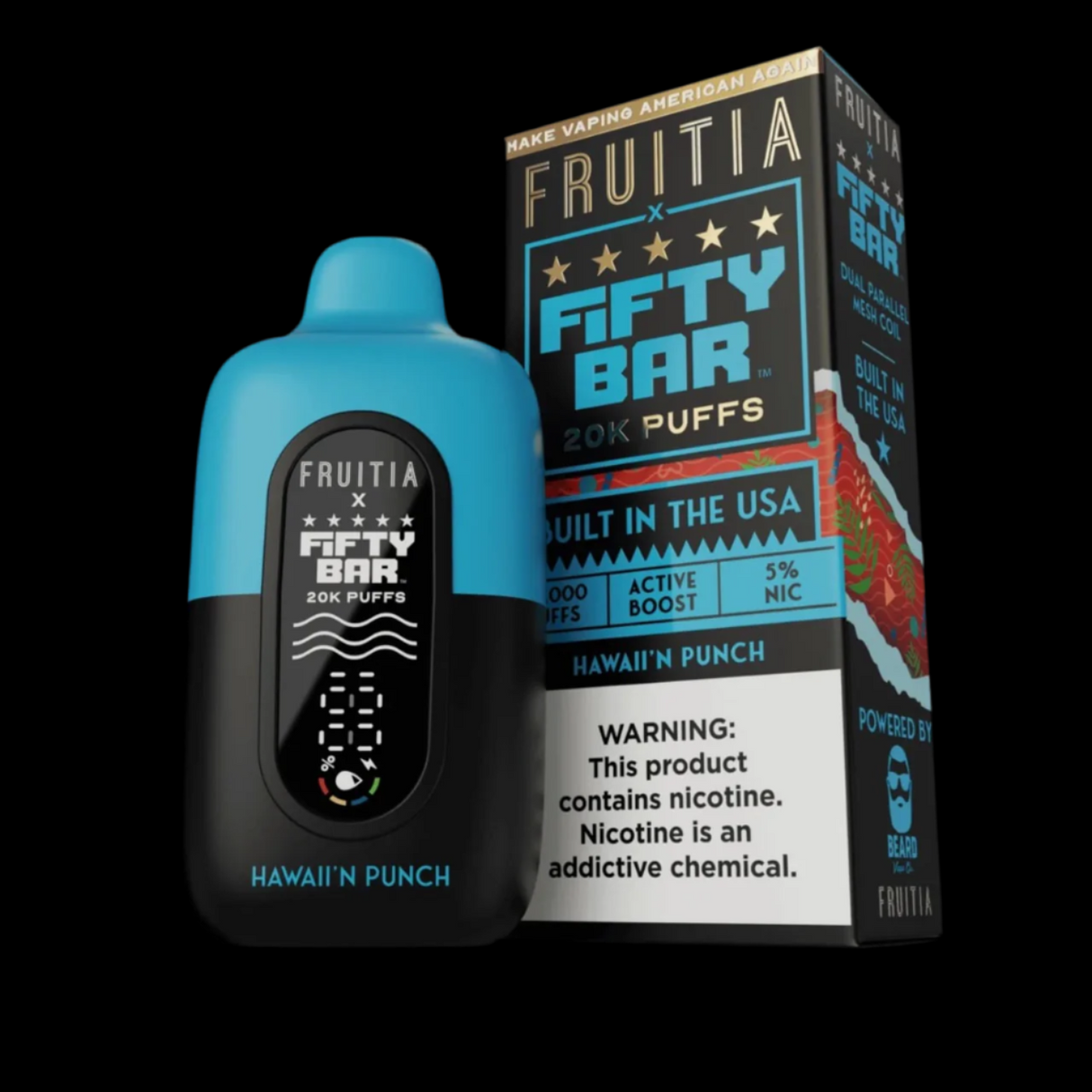 FIFTY BAR X FRUITIA 20k Puffs Disposable 18ml 5% HP