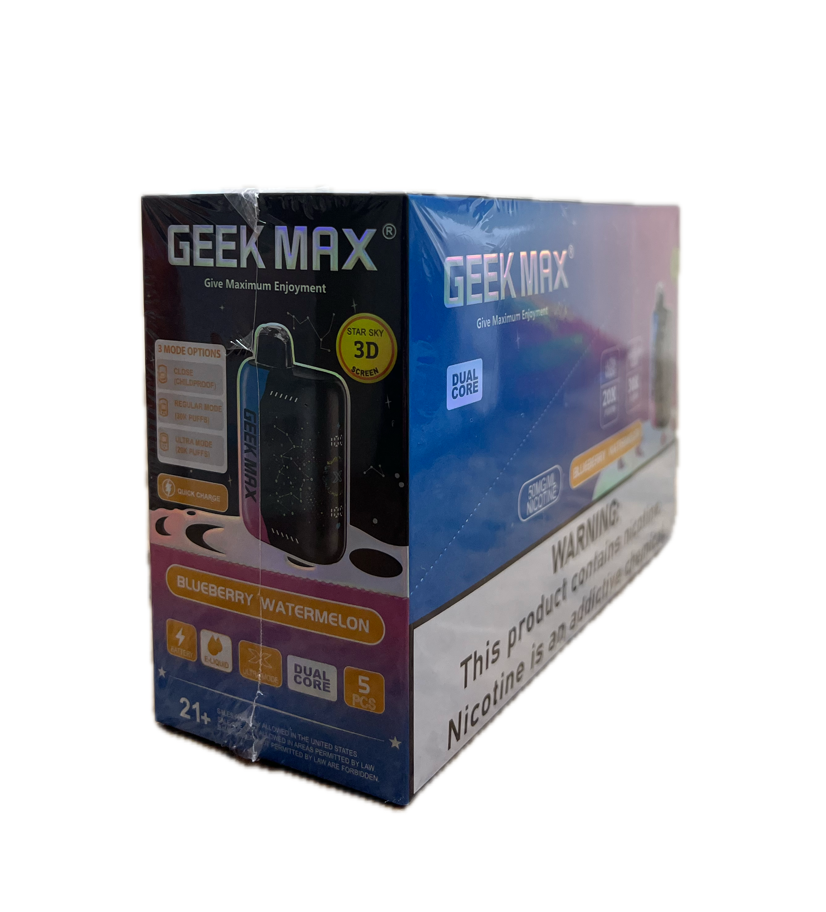 Geek Max Blueberry Watermelon 5 Pack