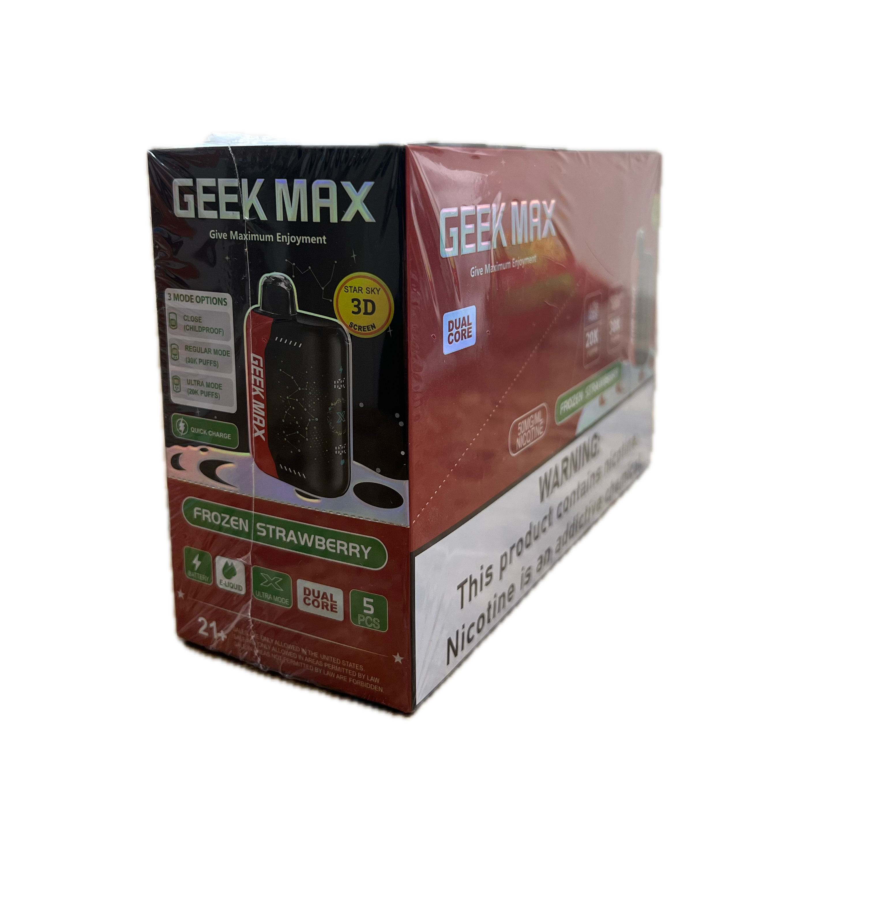 Geek Max Frozen Strawberry 5 Pack