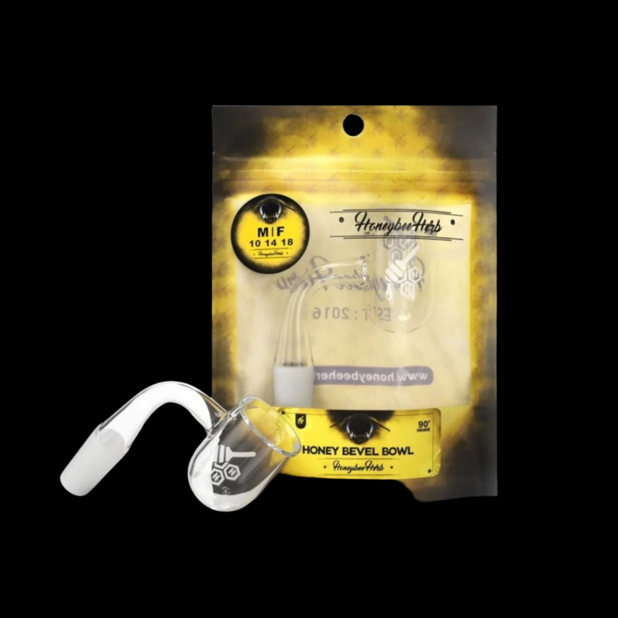 Honeybee Herb Honey Bevel Bowl Banger 14mm Male 90