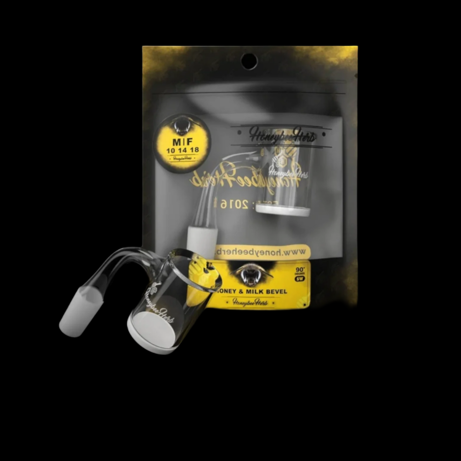 Honeybee Honey & Milk Bevel SW Black Line 14mm Male 90°