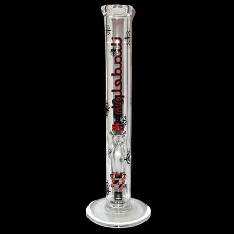 ILLADELPH BLACK & RED SCOPED STRAIGHT TUBE BONG 3