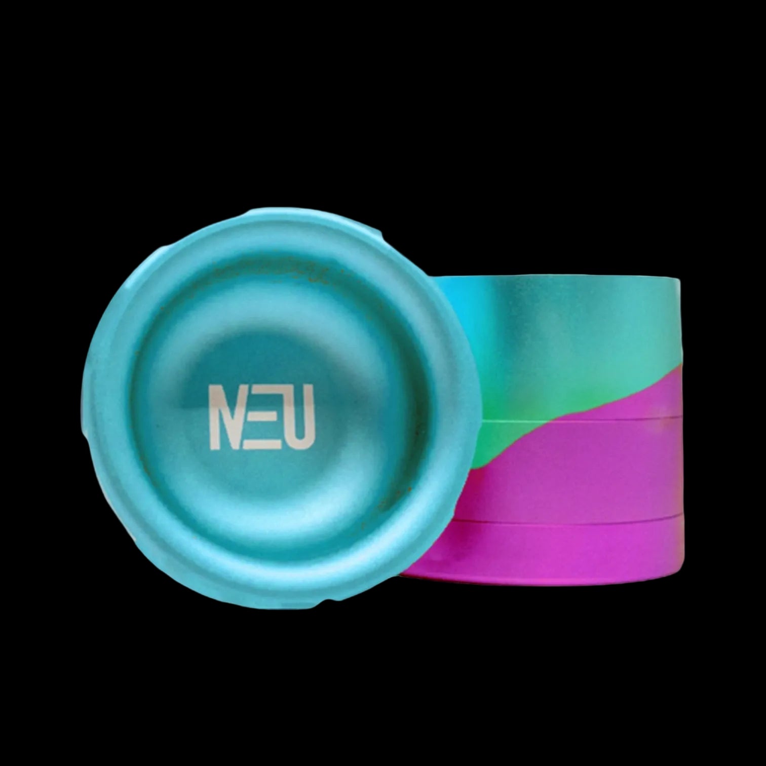 Neu Dry Herb Aluminum Grinder With Ashtray & Storage Top - 63 mm - 4 Parts