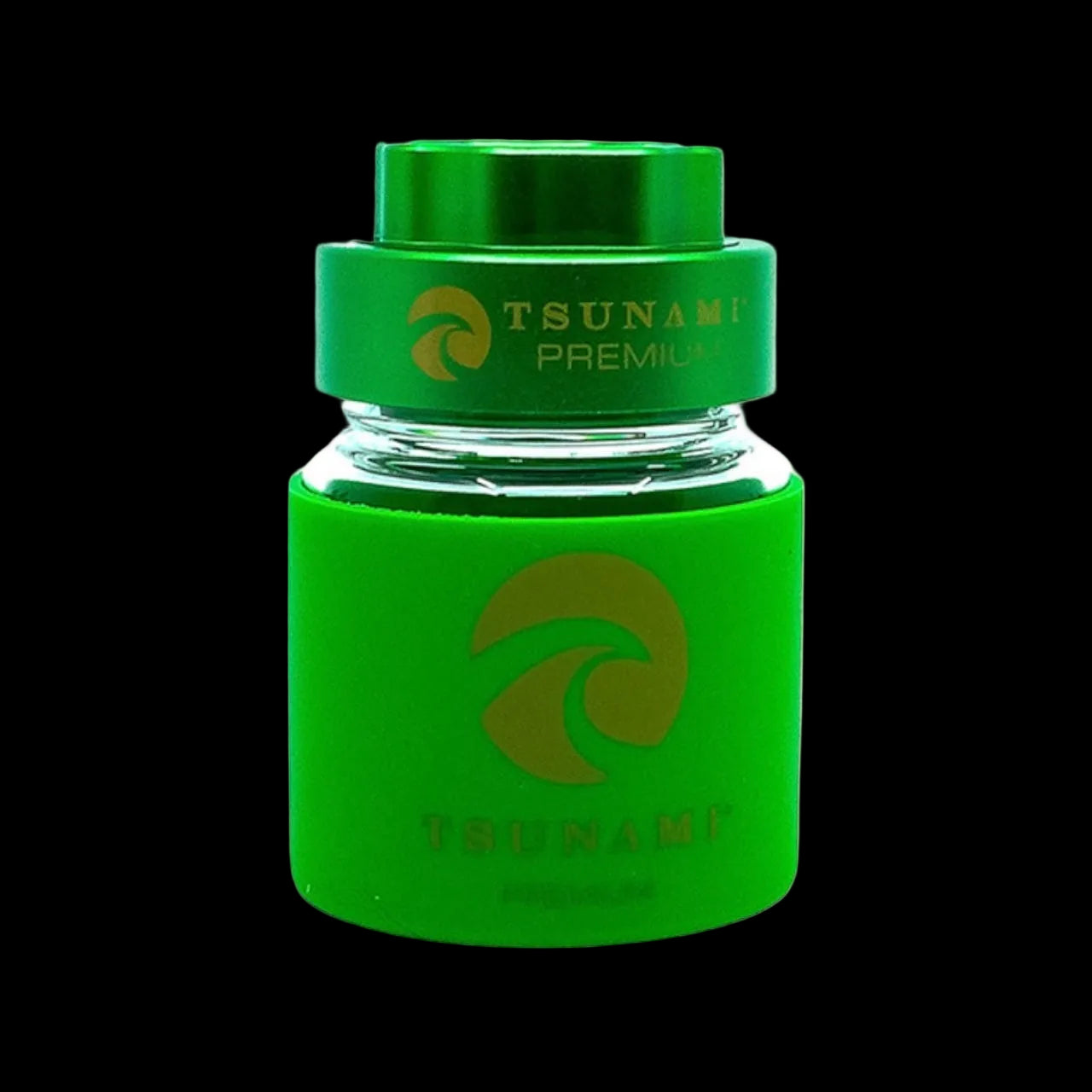 Tsunami Premium Metal Grinder Air Tight Glass Jar With Locking Lid