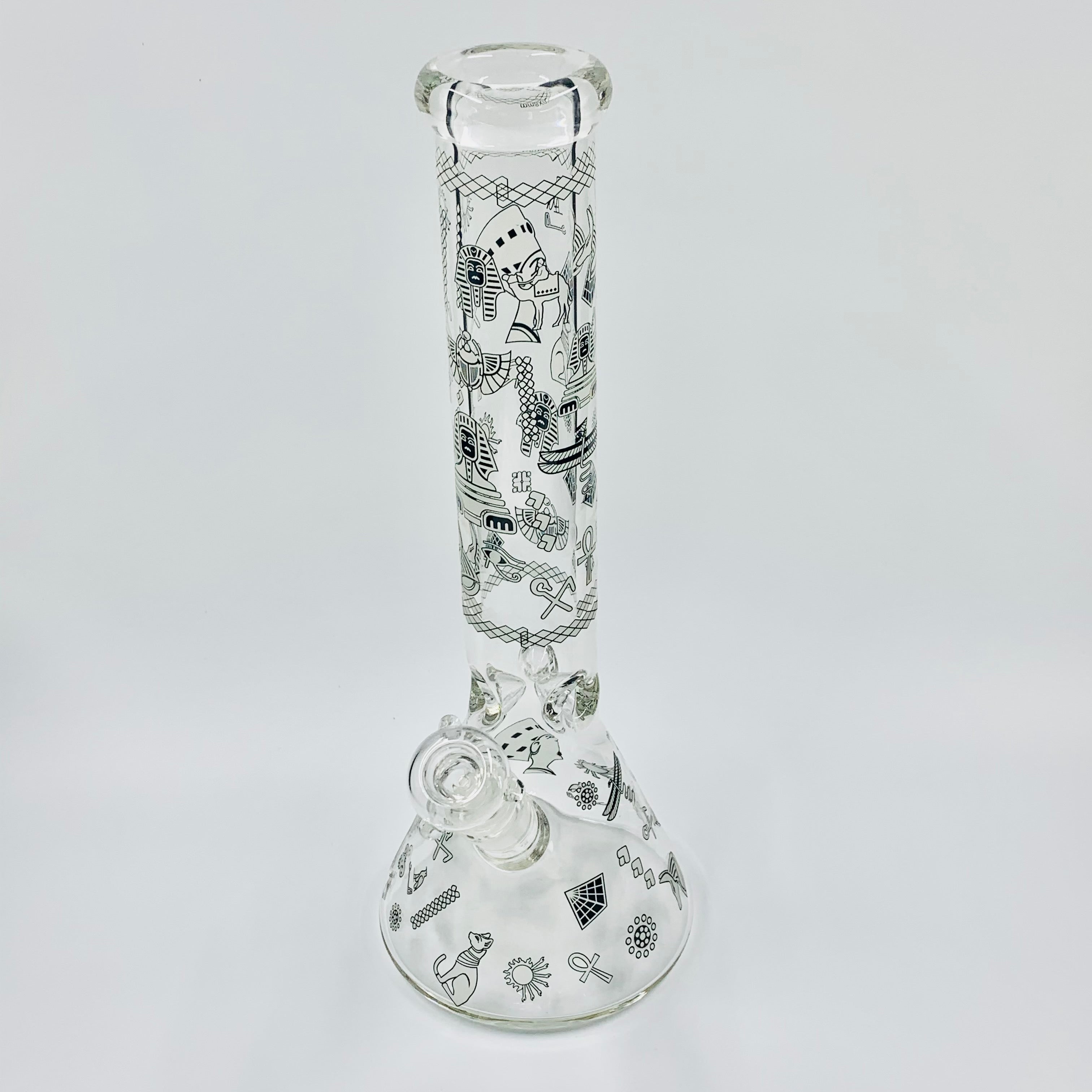 EGYPTIAN HIEROGLYPHS 14'' GLOW IN THE DRAK BEAKER BONG