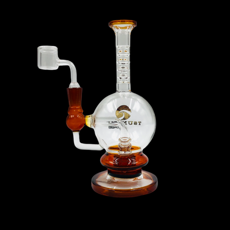 TSUNAMI ORB" CONCENTRATE DAB RIG WITH SHOWER HEAD PERC COLOR AMBER