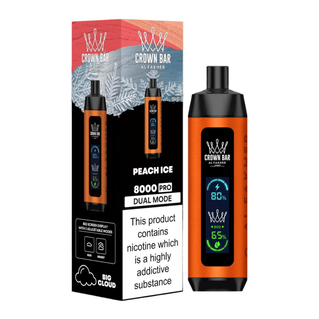 Al Fakher Crown Bar 8000 Pro Dual Mode Rechargeable Disposable Vape - Ace King Shop