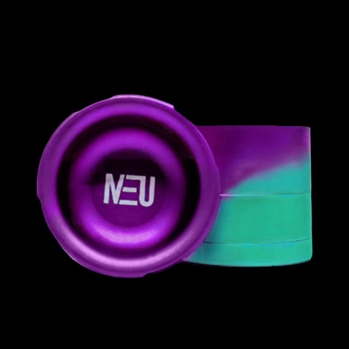 Neu Dry Herb Aluminum Grinder With Ashtray & Storage Top - 63 mm - 4 Parts - Ace King Shop